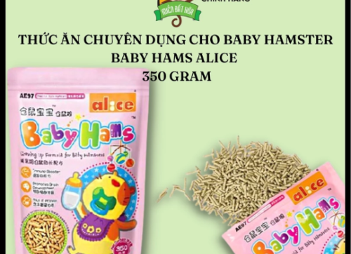 Thức ăn cho Hamster - Baby Hams chuyên dụng cho baby tập ăn, mẹ bầu và chăm con chính hãng Alice 350 gram cho hamster